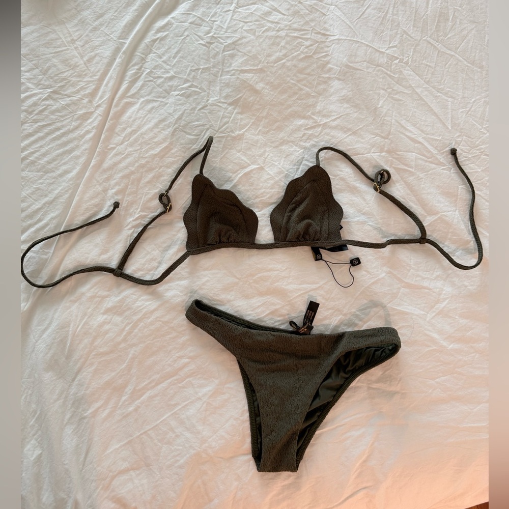 Paula Vix hermanny Olive Bikini Set NWOT